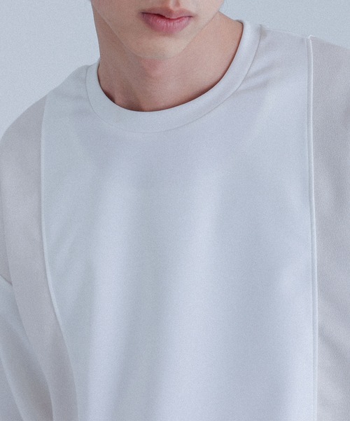 MDR(エムディアール)の「ポンチスウェード切替ロンT(Tシャツ/カットソー・メンズ・オフホワイト/ブラック・M/L)」の12枚目の写真