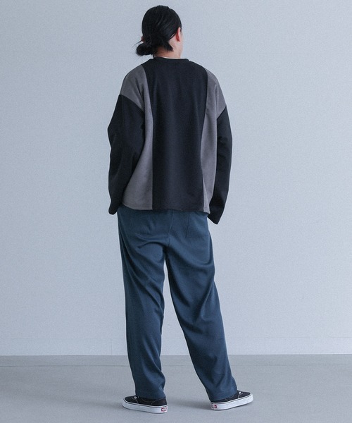 MDR(エムディアール)の「ポンチスウェード切替ロンT(Tシャツ/カットソー・メンズ・オフホワイト/ブラック・M/L)」の10枚目の写真