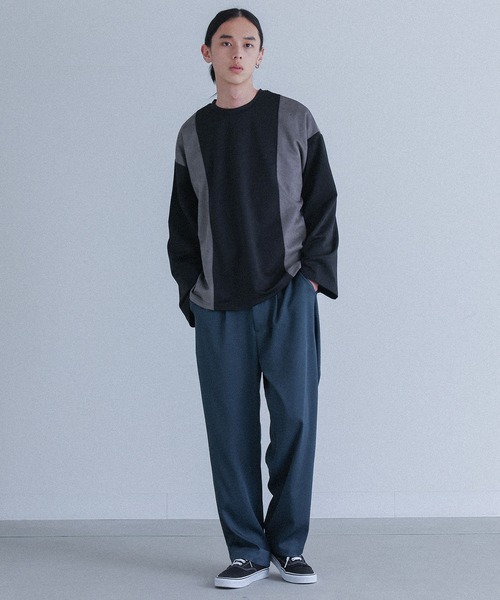 MDR(エムディアール)の「ポンチスウェード切替ロンT(Tシャツ/カットソー・メンズ・オフホワイト/ブラック・M/L)」の11枚目の写真