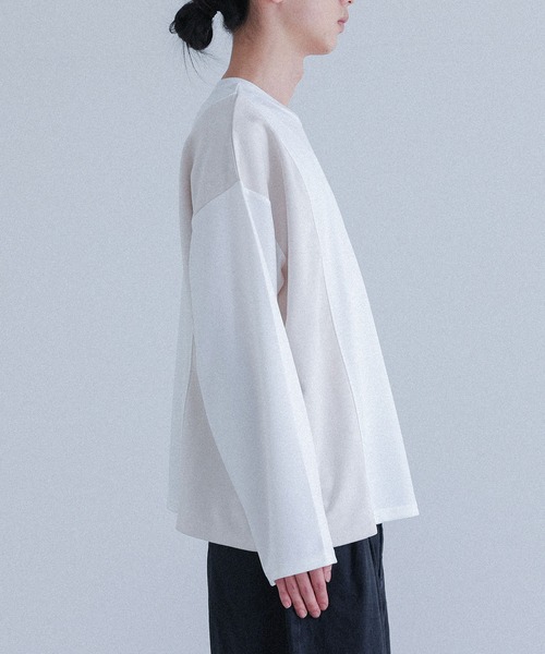 MDR(エムディアール)の「ポンチスウェード切替ロンT(Tシャツ/カットソー・メンズ・オフホワイト/ブラック・M/L)」の15枚目の写真