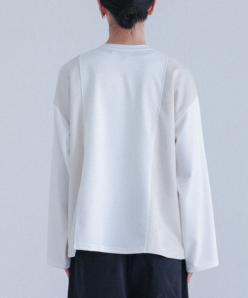 MDR(エムディアール)の「ポンチスウェード切替ロンT(Tシャツ/カットソー・メンズ・オフホワイト/ブラック・M/L)」の16枚目の写真