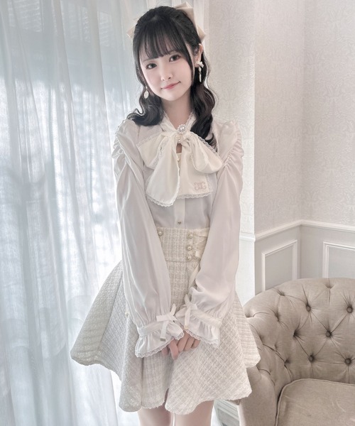 couture BY ROJITA(クチュールバイロジータ)の「ボウタイ刺繍入りブラウス(シャツ/ブラウス・レディース・ホワイト/ブラック・FREE)」の19枚目の写真