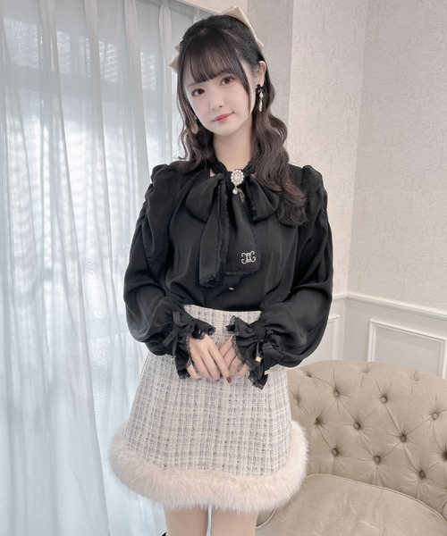 couture BY ROJITA(クチュールバイロジータ)の「ボウタイ刺繍入りブラウス(シャツ/ブラウス・レディース・ホワイト/ブラック・FREE)」の22枚目の写真