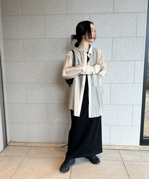 select MOCA by son（セレクトモカバイソン）の「【サイズ展開あり】アメスリレイヤードワンピースセット（ワンピース・レディース・グレイッシュベージュ/ダークグレー/ブラック・SMALL/MEDIUM/LARGE）」の19枚目の写真