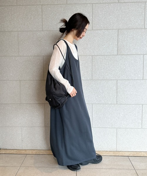 select MOCA by son（セレクトモカバイソン）の「【サイズ展開あり】アメスリレイヤードワンピースセット（ワンピース・レディース・グレイッシュベージュ/ダークグレー/ブラック・SMALL/MEDIUM/LARGE）」の11枚目の写真