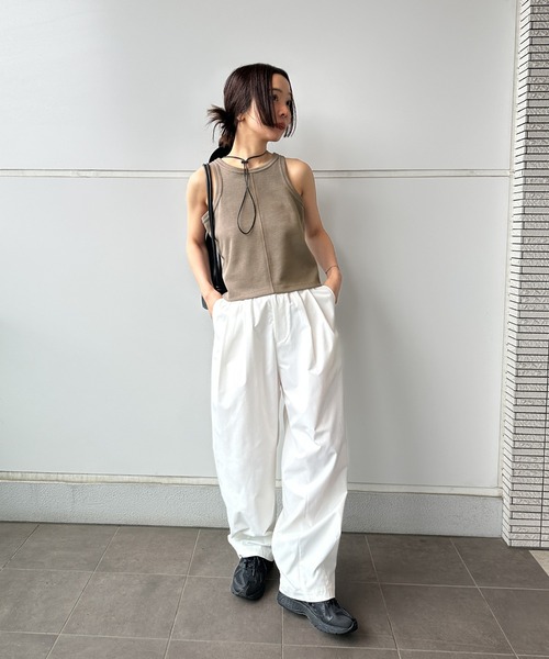 select MOCA by son（セレクトモカバイソン）の「【サイズ展開あり】アメスリレイヤードワンピースセット（ワンピース・レディース・グレイッシュベージュ/ダークグレー/ブラック・SMALL/MEDIUM/LARGE）」の8枚目の写真