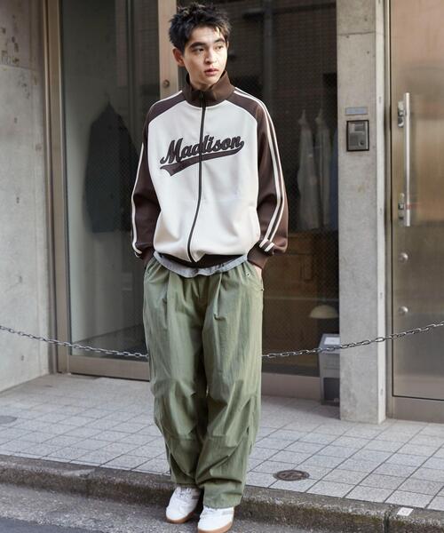 WEGO(ウィゴー)の「WEGO/ラグランライントラックジャケット(ジャージ・メンズ・ワイン/ブラウン/ネイビー・LARGE/MEDIUM)」の6枚目の写真