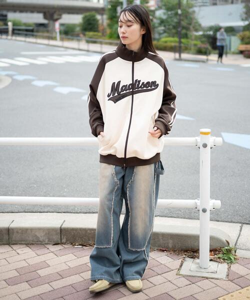 WEGO(ウィゴー)の「WEGO/ラグランライントラックジャケット(ジャージ・メンズ・ワイン/ブラウン/ネイビー・LARGE/MEDIUM)」の7枚目の写真