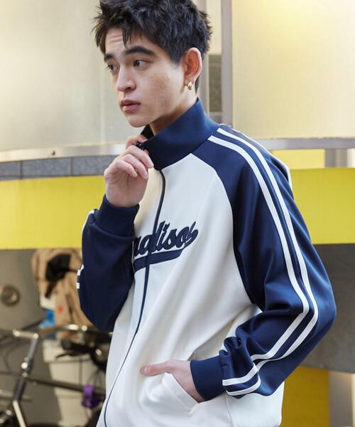 WEGO(ウィゴー)の「WEGO/ラグランライントラックジャケット(ジャージ・メンズ・ワイン/ブラウン/ネイビー・LARGE/MEDIUM)」の13枚目の写真