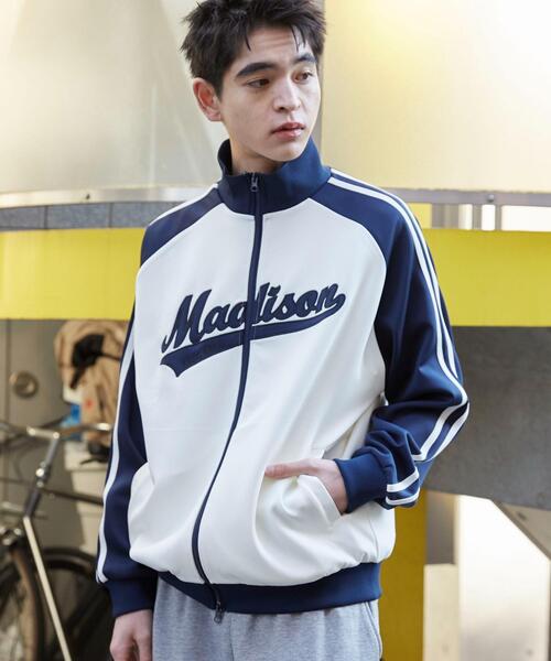 WEGO(ウィゴー)の「WEGO/ラグランライントラックジャケット(ジャージ・メンズ・ワイン/ブラウン/ネイビー・LARGE/MEDIUM)」の14枚目の写真