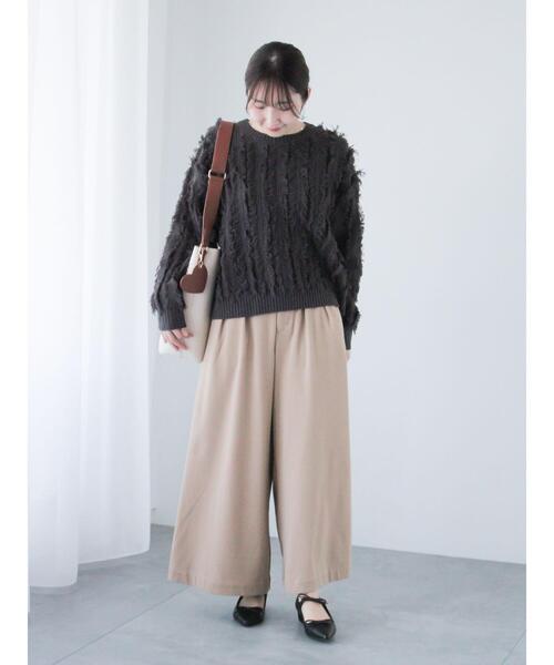 Te chichi TERRASSE(テチチテラス)の「フリンジニット(ニット/セーター・レディース・グレー/ブルー/オフホワイト・F)」の12枚目の写真