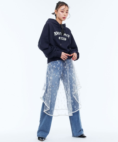 Narcissus(ナルシス)の「シンプルデニムパンツ ストレート(デニムパンツ・レディース・ブルー/ブラック・FREE)」の22枚目の写真