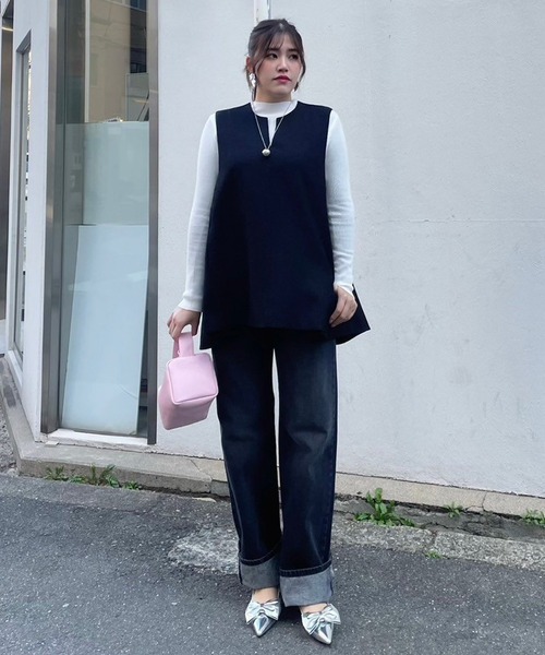 Narcissus(ナルシス)の「シンプルデニムパンツ ストレート(デニムパンツ・レディース・ブルー/ブラック・FREE)」の19枚目の写真