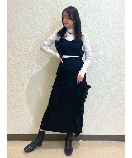 AND COUTURE(アンドクチュール)の「アシメフリルセットアップ(セットアップ・レディース・ブラック/グレー・MEDIUM/SMALL)」の18枚目の写真