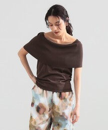 Demi-Luxe BEAMS | 【8/6値下げ】オフショルダー ノースリーブ プルオーバーニット(ニット/セーター)