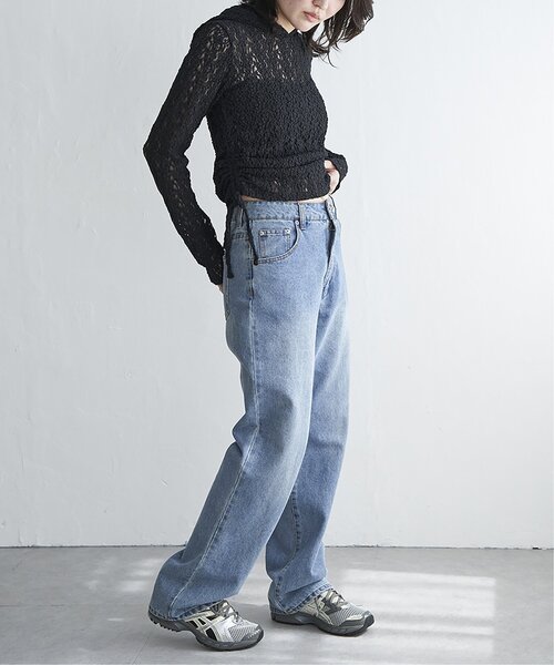 VENCEEXCHANGE(ヴァンスエクスチェンジ)の「レースフーディー(Tシャツ/カットソー・レディース・オフホワイト/ブラック・FREE)」の6枚目の写真