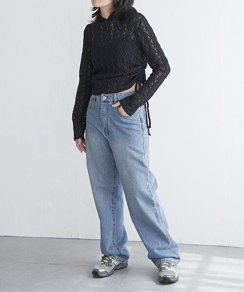 VENCEEXCHANGE(ヴァンスエクスチェンジ)の「レースフーディー(Tシャツ/カットソー・レディース・オフホワイト/ブラック・FREE)」の7枚目の写真