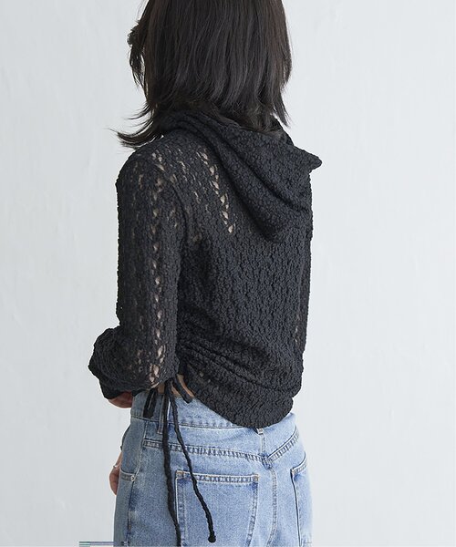 VENCEEXCHANGE(ヴァンスエクスチェンジ)の「レースフーディー(Tシャツ/カットソー・レディース・オフホワイト/ブラック・FREE)」の8枚目の写真