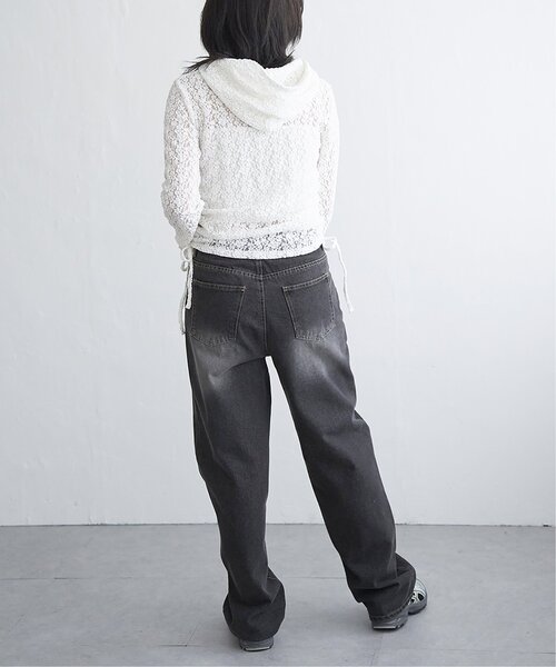 VENCEEXCHANGE(ヴァンスエクスチェンジ)の「レースフーディー(Tシャツ/カットソー・レディース・オフホワイト/ブラック・FREE)」の14枚目の写真