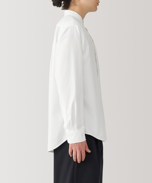 紳士 洗いざらしオックススタンドカラー長袖シャツ（シャツ/ブラウス