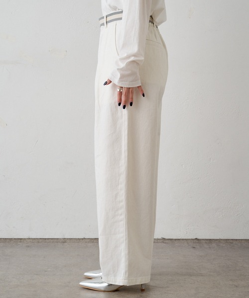 PUAL CE CIN(ピュアルセシン)の「ベルト付きリラックスデニムパンツ(デニムパンツ・レディース・オフホワイト/インディゴブルー/ブルー・FREE)」の21枚目の写真