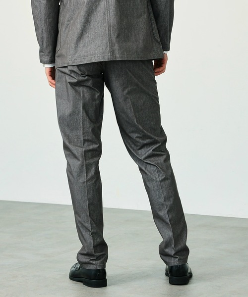 デニスラ スリムテーパード スラックス デニムパンツ ストレッチ