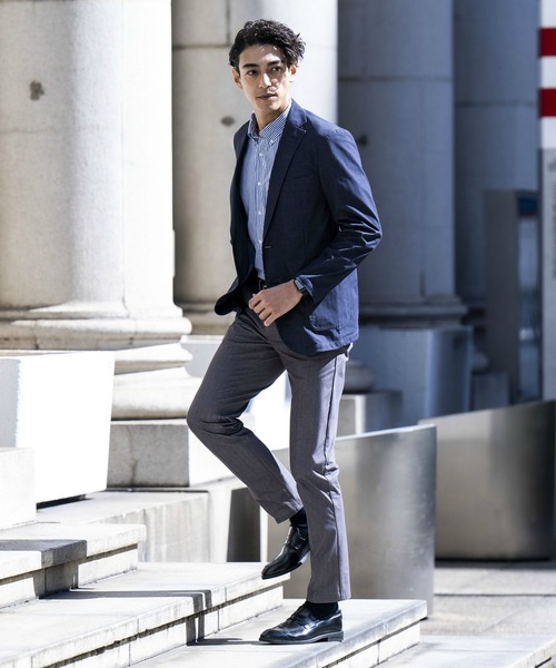 EDWIN（エドウィン）の「デニスラ スリムテーパード スラックス デニムパンツ ストレッチ ビジネス（スラックス・メンズ・グレー/ネイビー/ベージュ・29/30/33/34/36/31/32）」の5枚目の写真