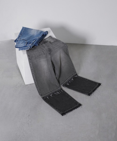 ROSE BUD（ローズバッド）の「パネルデニムパンツ（デニムパンツ・レディース・ブラック/ブルー・S/M）」の16枚目の写真