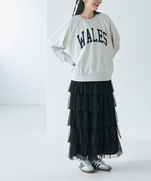 coca(coca)(コカ)の「チュールティアードスカート(スカート・レディース・ブラック/アイボリー/ライトベージュ・L/M)」の5枚目の写真