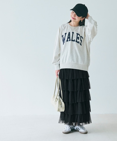 coca(coca)(コカ)の「チュールティアードスカート(スカート・レディース・ブラック/アイボリー/ライトベージュ・L/M)」の8枚目の写真