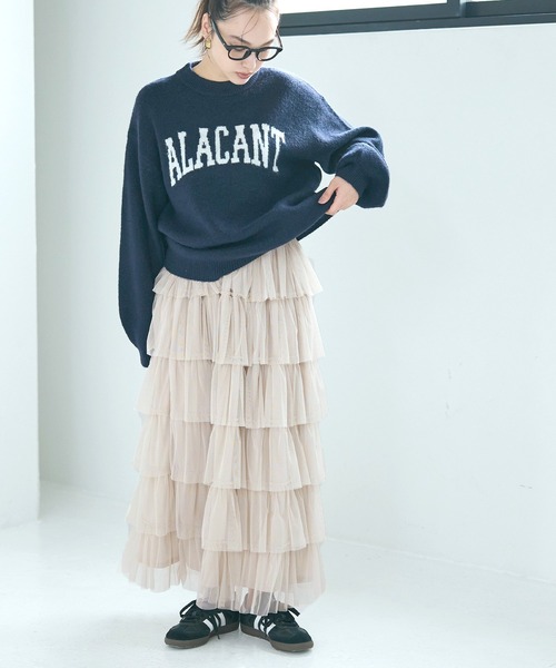 coca(coca)(コカ)の「チュールティアードスカート(スカート・レディース・ブラック/アイボリー/ライトベージュ・L/M)」の14枚目の写真