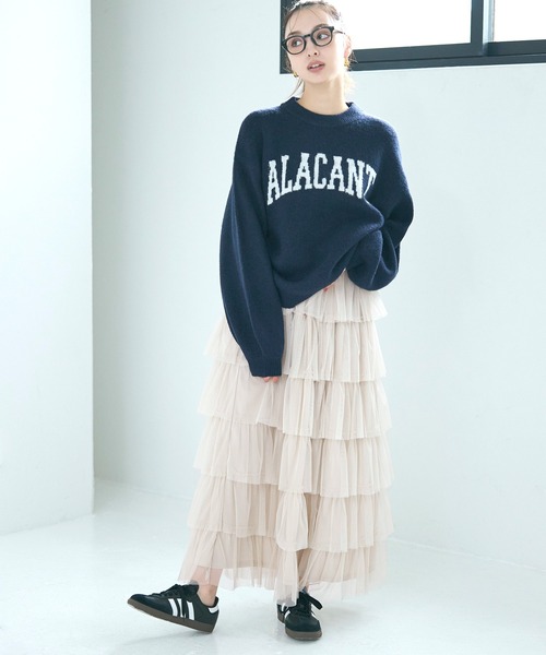 coca(coca)(コカ)の「チュールティアードスカート(スカート・レディース・ブラック/アイボリー/ライトベージュ・L/M)」の16枚目の写真