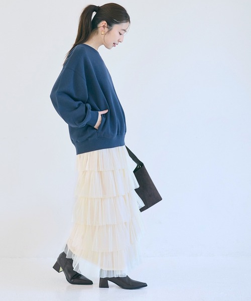 coca(coca)(コカ)の「チュールティアードスカート(スカート・レディース・ブラック/アイボリー/ライトベージュ・L/M)」の21枚目の写真