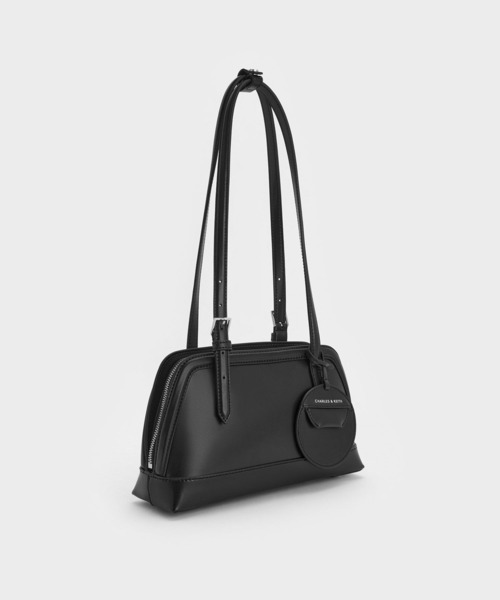 CHARLES & KEITH(チャールズ & キース)の「Enola エノラ イロンゲイティッドハンドルバッグ(トートバッグ・レディース・クリーム/スミクロ・M)」の15枚目の写真