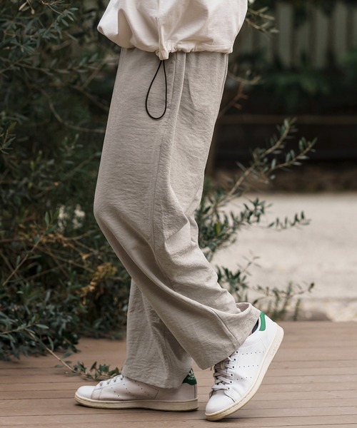 CAMBIO(カンビオ)の「mp13306-Peach Skin Wide Straight Pants ワイドストレートパンツ(その他パンツ・メンズ・ブラック/ベージュ/グレー・S/M/L)」の11枚目の写真