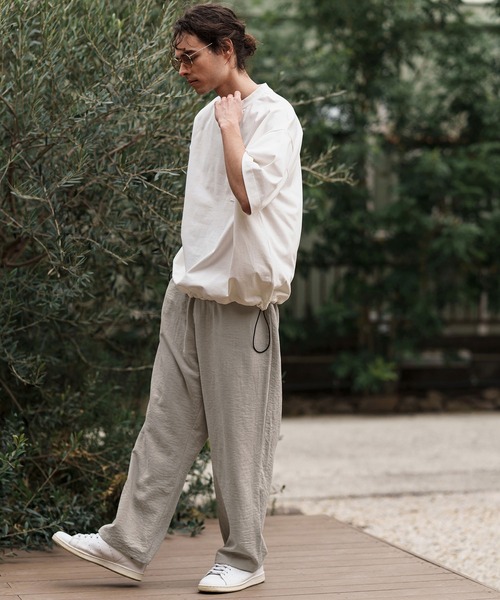 CAMBIO(カンビオ)の「mp13306-Peach Skin Wide Straight Pants ワイドストレートパンツ(その他パンツ・メンズ・ブラック/ベージュ/グレー・S/M/L)」の15枚目の写真