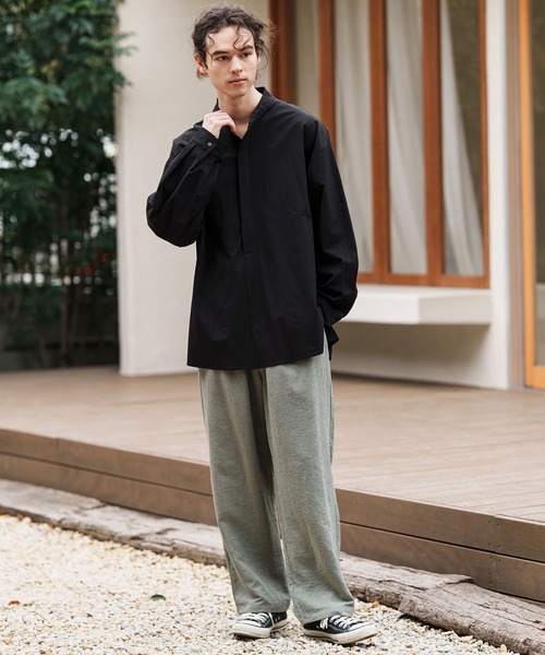 CAMBIO(カンビオ)の「mp13306-Peach Skin Wide Straight Pants ワイドストレートパンツ(その他パンツ・メンズ・ブラック/ベージュ/グレー・S/M/L)」の19枚目の写真