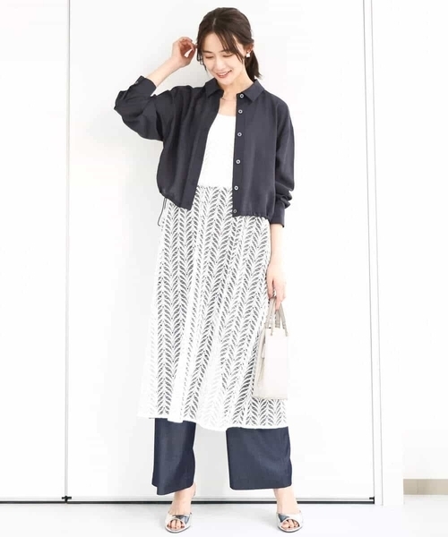 MK MICHEL KLEIN(エムケーミッシェルクラン)の「デニムライクワイドパンツ/洗える(デニムパンツ・レディース・ネイビー・38/36)」の5枚目の写真