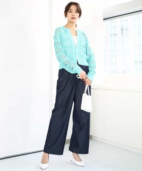 MK MICHEL KLEIN(エムケーミッシェルクラン)の「デニムライクワイドパンツ/洗える(デニムパンツ・レディース・ネイビー・38/36)」の10枚目の写真