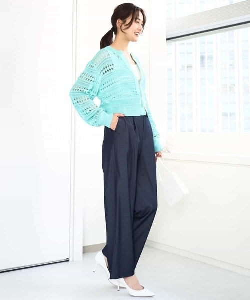 MK MICHEL KLEIN(エムケーミッシェルクラン)の「デニムライクワイドパンツ/洗える(デニムパンツ・レディース・ネイビー・38/36)」の11枚目の写真