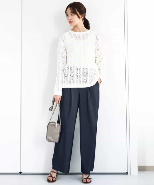 MK MICHEL KLEIN(エムケーミッシェルクラン)の「デニムライクワイドパンツ/洗える(デニムパンツ・レディース・ネイビー・38/36)」の14枚目の写真