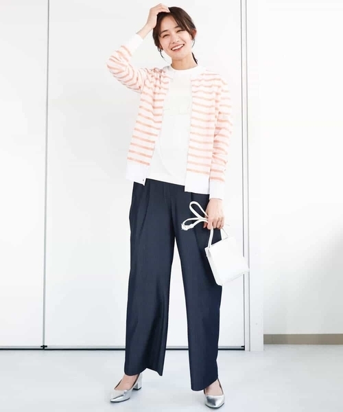 MK MICHEL KLEIN(エムケーミッシェルクラン)の「デニムライクワイドパンツ/洗える(デニムパンツ・レディース・ネイビー・38/36)」の19枚目の写真