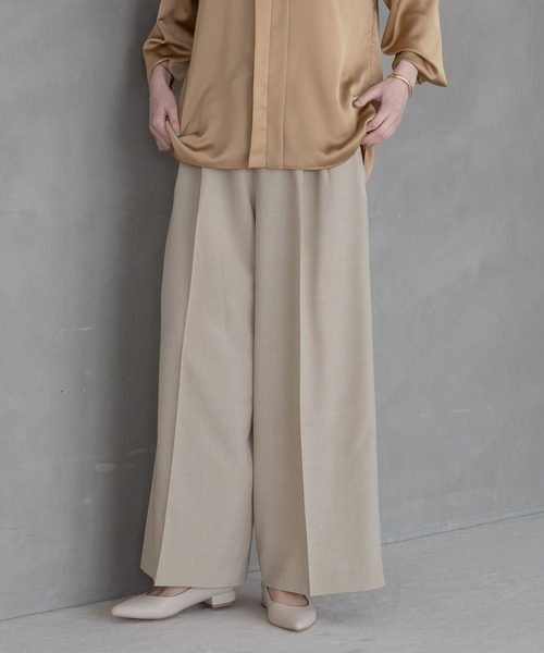 Elura(エルーラ)の「映えラクイージーワイドパンツ<低身長サイズあり>/292397(その他パンツ・レディース・ネイビー/ライトグレー/グレイッシュベージュ・MEDIUM/LARGE/FREE(S))」の3枚目の写真