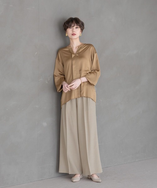 Elura(エルーラ)の「映えラクイージーワイドパンツ<低身長サイズあり>/292397(その他パンツ・レディース・ネイビー/ライトグレー/グレイッシュベージュ・MEDIUM/LARGE/FREE(S))」の18枚目の写真