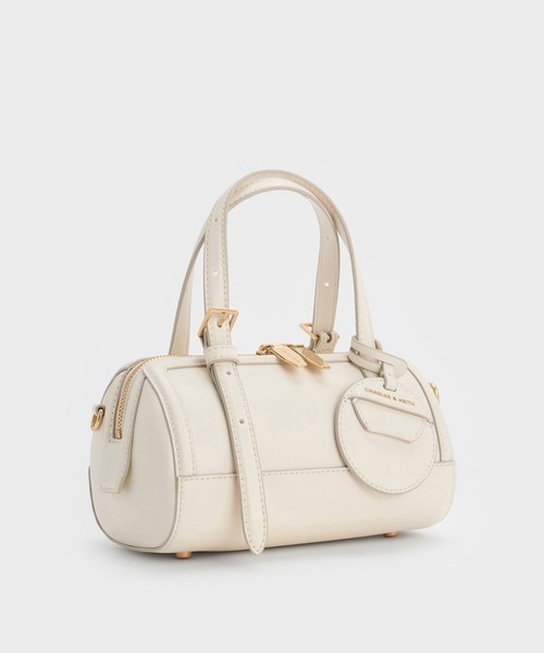 CHARLES & KEITH（チャールズ & キース）の「Enola エノラ ボウリングバッグ（トートバッグ・レディース・クリーム/スミクロ/レンガ・S）」の13枚目の写真