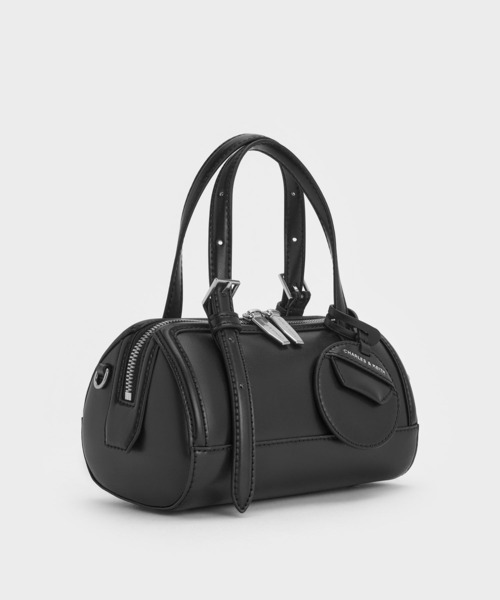CHARLES & KEITH（チャールズ & キース）の「Enola エノラ ボウリングバッグ（トートバッグ・レディース・クリーム/スミクロ/レンガ・S）」の17枚目の写真