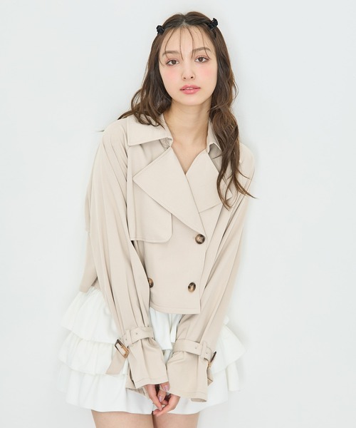 【9/1値上げ】rosy monster 新品ショートトレンチコート ANGIE トレンチコート コート ショート レディース : ZOZOTOWN