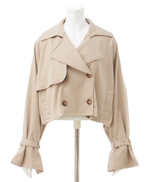 INGNI（イング）の「【WEB限定】ショート丈トレンチコート（トレンチコート・レディース・ベージュ/ライトベージュ・M）」の18枚目の写真