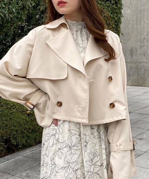 セール】【WEB限定】ショート丈トレンチコート（トレンチコート