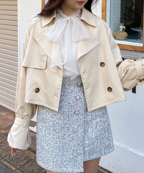 セール】【WEB限定】ショート丈トレンチコート（トレンチコート